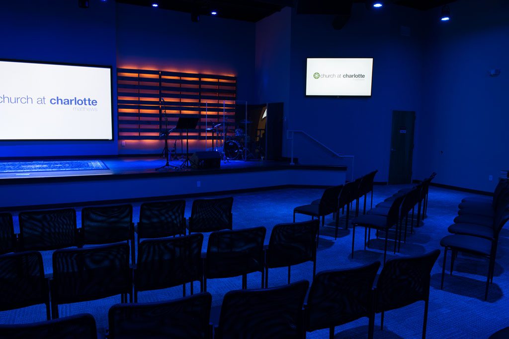 Clarity provides the AVL design/build services Church at Charlotte – Matthews Campus.